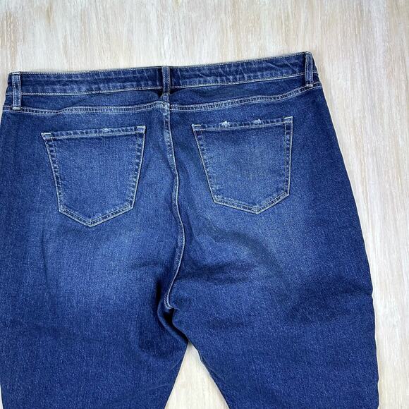 Torrid Feel The Fit Button Fly High Rise Distressed Frayed Denim Jeans Plus 22S - Picture 7 of 16